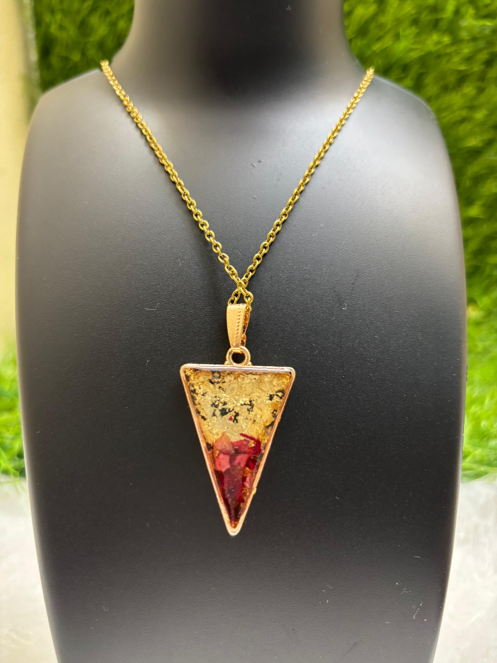  Real Dried & Floral Resin Pendants with  Chain Neckpiece